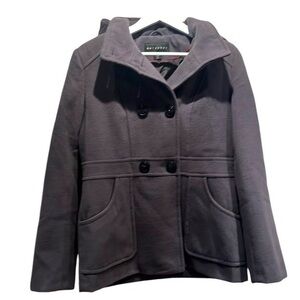 Metaphor Women’s Gray Pea Coat Size Small